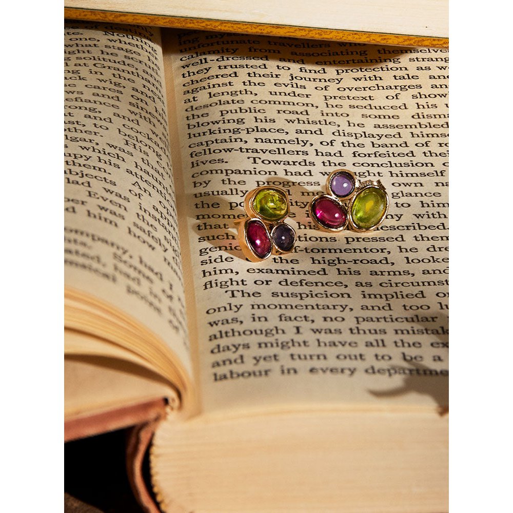Cosmo multicolor stud oorbellen