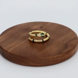 Snake Green Ring | justerbar