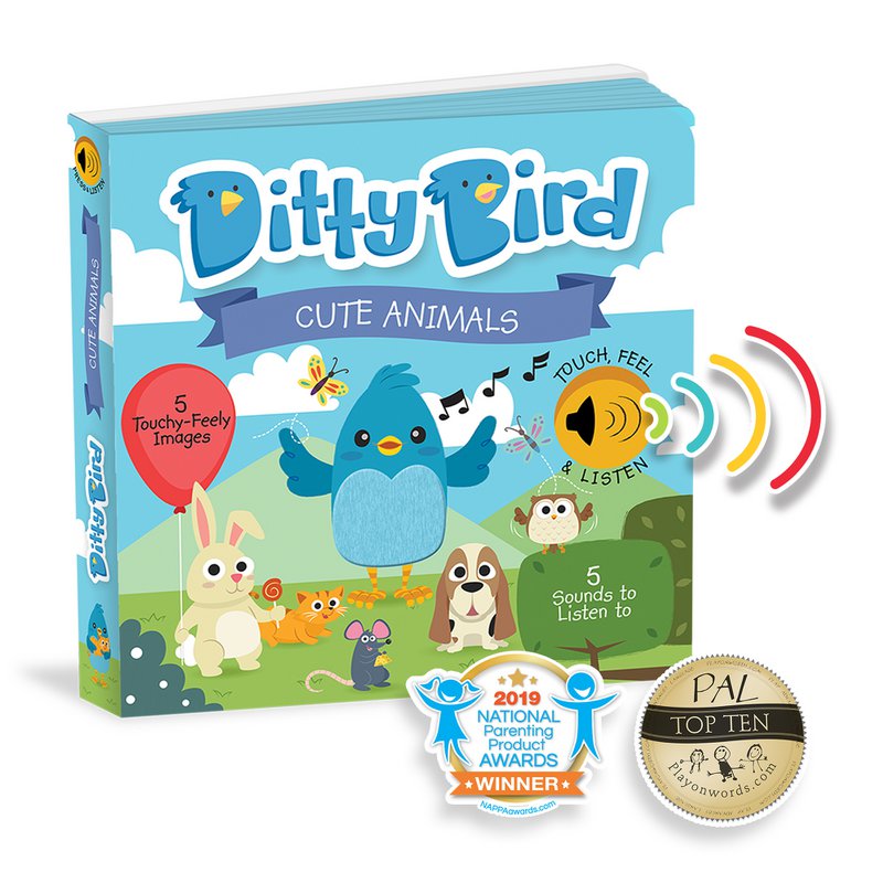 Ditty Bird Primer libro sensorial Método Montessori Animales lindos