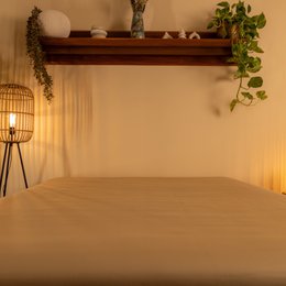 Drap-housse - Satin de coton 400 fils au pouce - Beige S'il vous plaît !