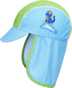 UV-Schutzkappe Dino - blau / grün