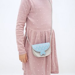 Adjustable animal shoulder bag for children "mermaid" - Asnee Blue