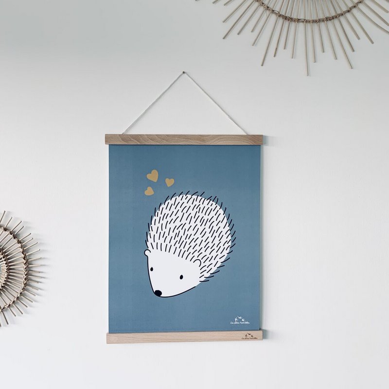Paper poster - The hedgehog in love