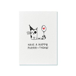 Ansichtkaart | Have a Happy Purrr-thday