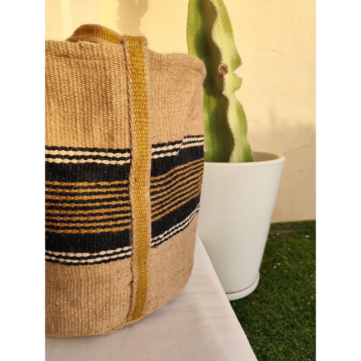 CESTA DE YUTE XXL 60X43CM