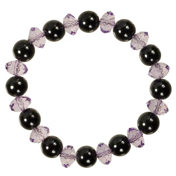 Bracciale magnetico "Magnetic Diamond", 10 mm, viola