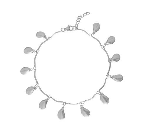 Muschelhalter -Knöchelgurt - Silber