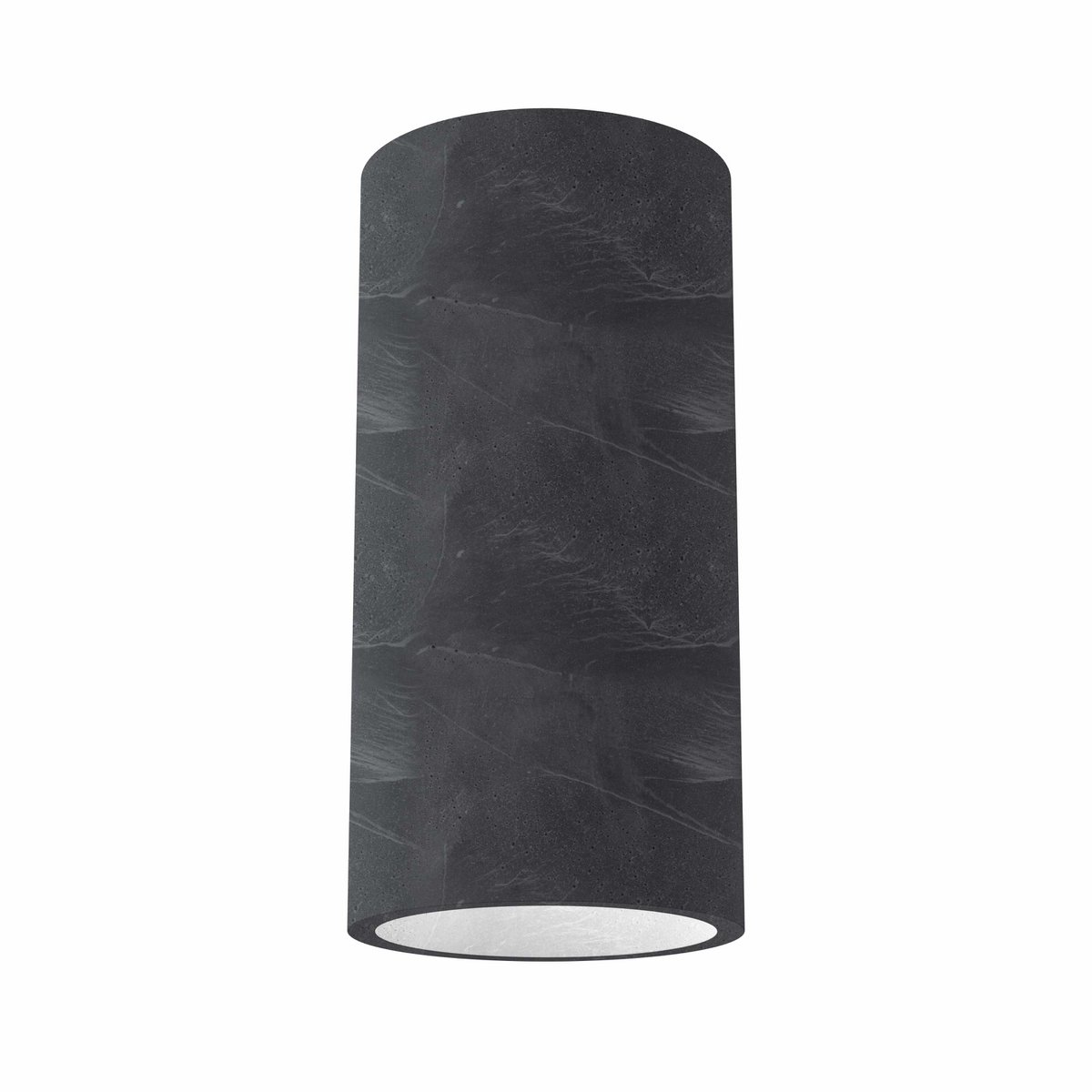 Plafonnier "Donoma" béton clair Noir