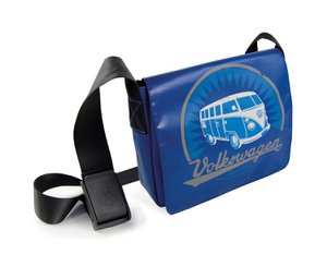 Volkswagen VW T1 Bus Tablet-PC Schoudertas - Vintage Logo/Blauw