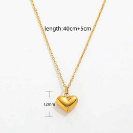 Linett - Gepofte gouden hart hanger ketting