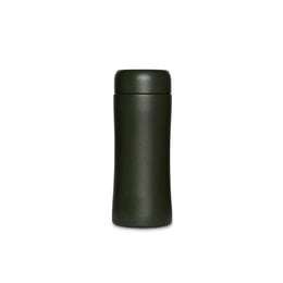 Insulated double wall tumbler mug in green color, 300 ml capacity, made of stainless steel with a leak-proof lid.