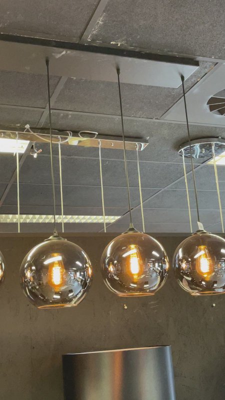 Hanging lamp Smoke Glass 5-Light