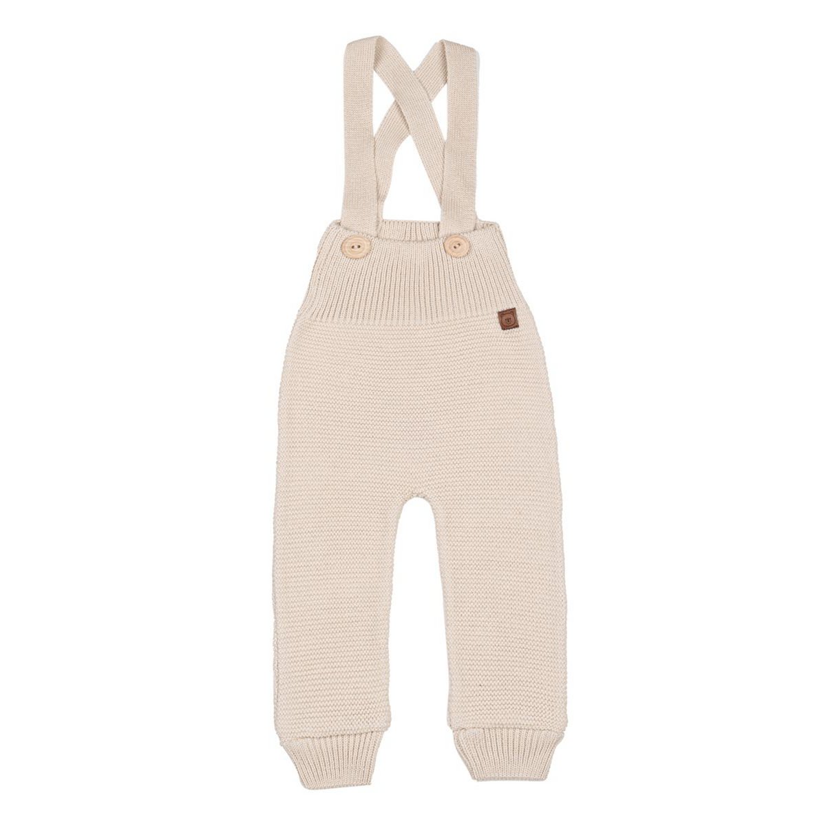 ENZO children's dungarees - 100% merino wool - beige