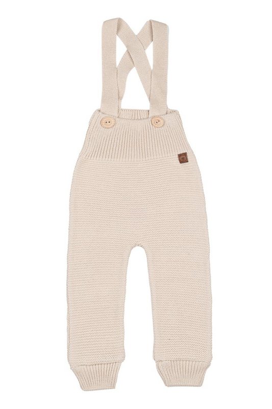 ENZO children's dungarees - 100% merino wool - beige