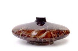 Vase Disc "Coffee Collection" - ø 26 cm - glas