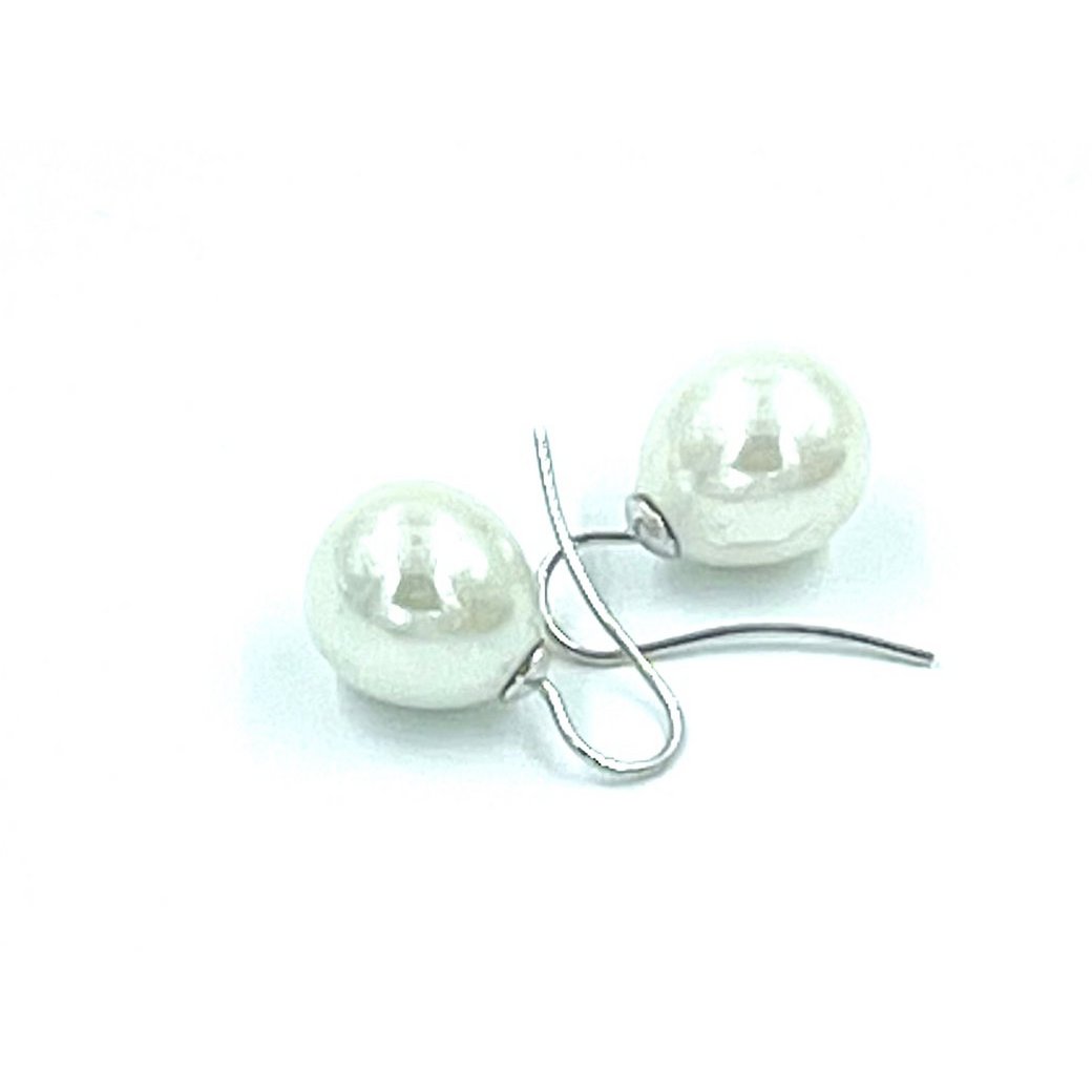 Orecchini di perle classico colore bianco