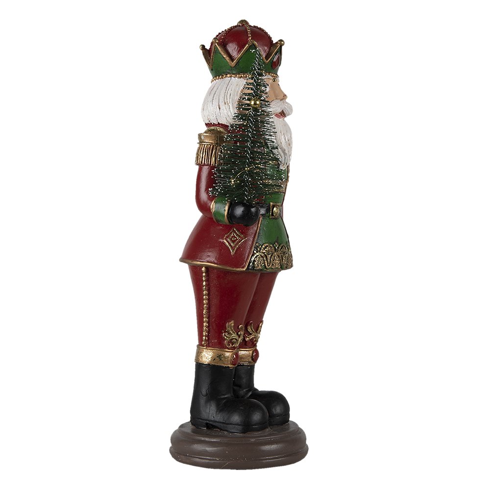 Image nutcracker 13x10x32 cm Red plastic Christmas decoration