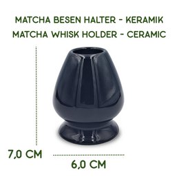 Matcha Besen Kusenaoshi sort fra keramik