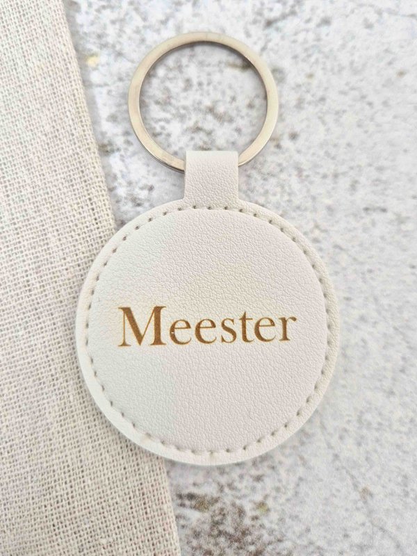 Leather pendant - White master