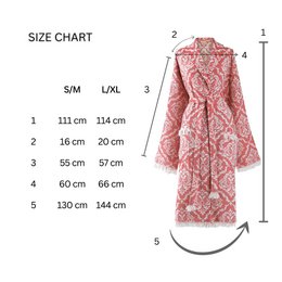 Trimita Peignoir Barok en coton turc - Rouge