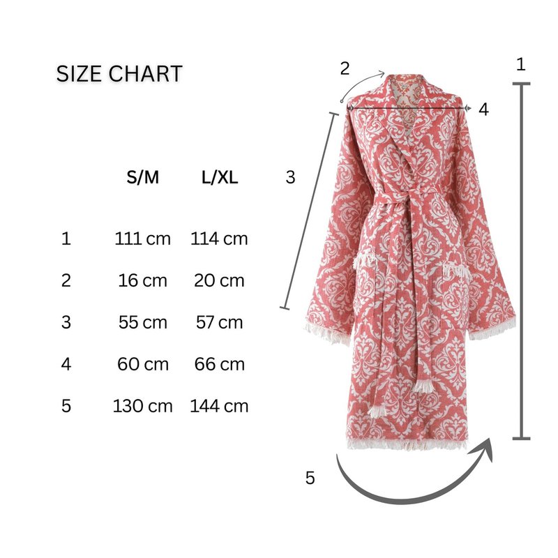 Trimita Peignoir Barok en coton turc - Rouge