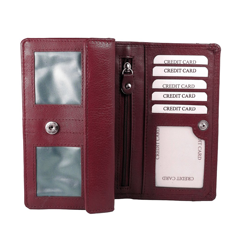 Portefeuille Femme en Cuir RFID - Portefeuille Femme en Cuir - Modèle Harmonica