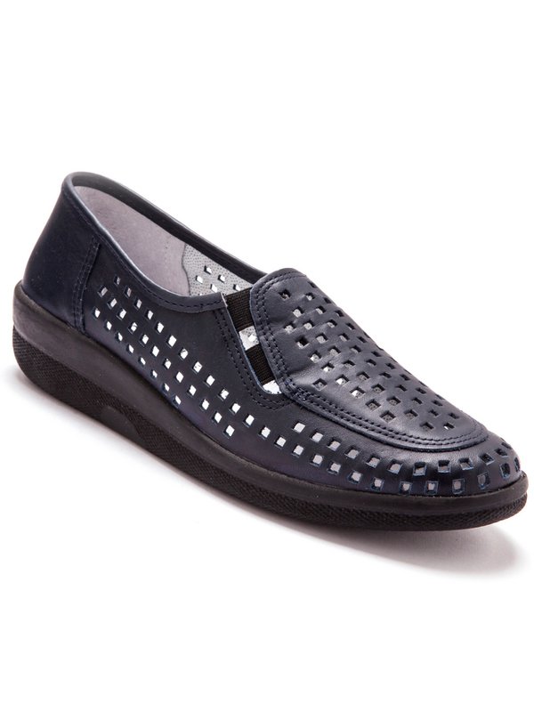 Perforated leather slip-ons (1004659_0032)