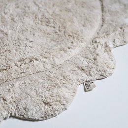 Oval children's carpet scalloped Marisa Écru