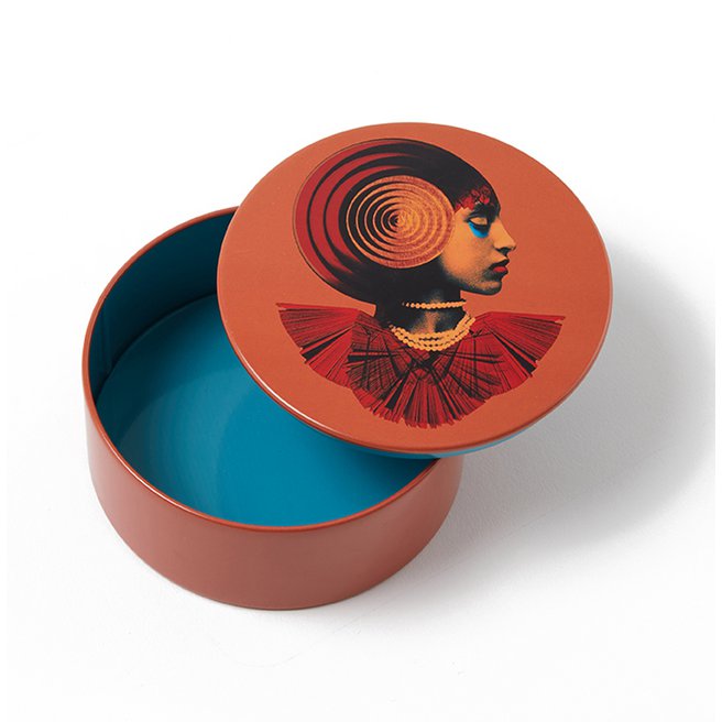 Gipsy round metal tin box