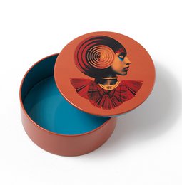 Gipsy round metal tin box