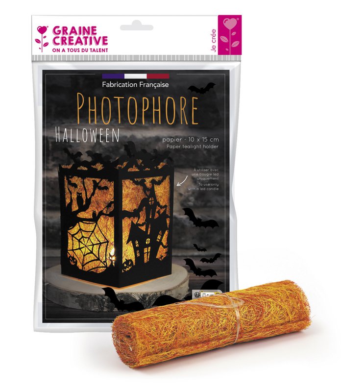 HALLOWEEN PAPER TEALIGHT HOLDER 150 x 100 mm