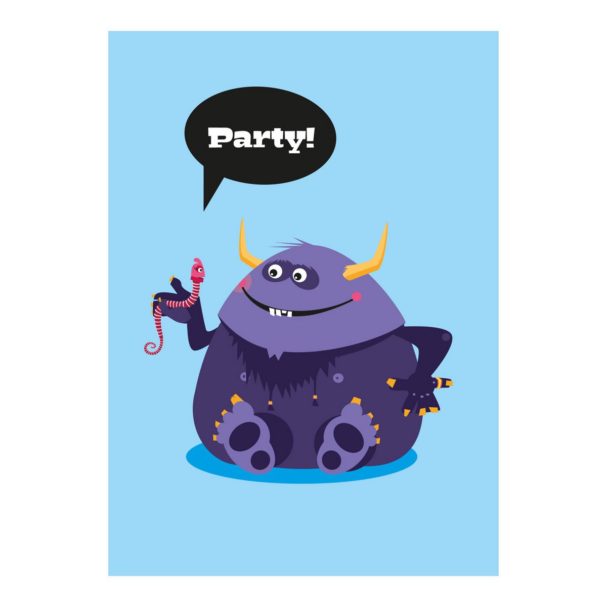 Uitnodigingskaarten kinderverjaardagsfeestje (Duits) Cute Monsters