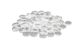 Wissner® 100 Muggle Stones Ø 20 mm, gennemsigtige nuggets lavet af re-plast, breakfabroof & robust, til tinkering, læring og udsmykningskopi 4