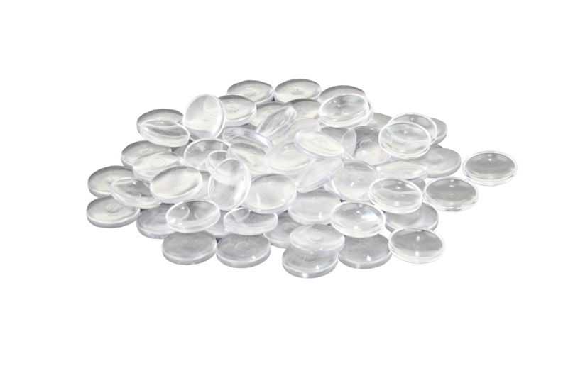 Wissner® 100 Muggle Stones Ø 20 mm, gennemsigtige nuggets lavet af re-plast, breakfabroof & robust, til tinkering, læring og udsmykningskopi 4