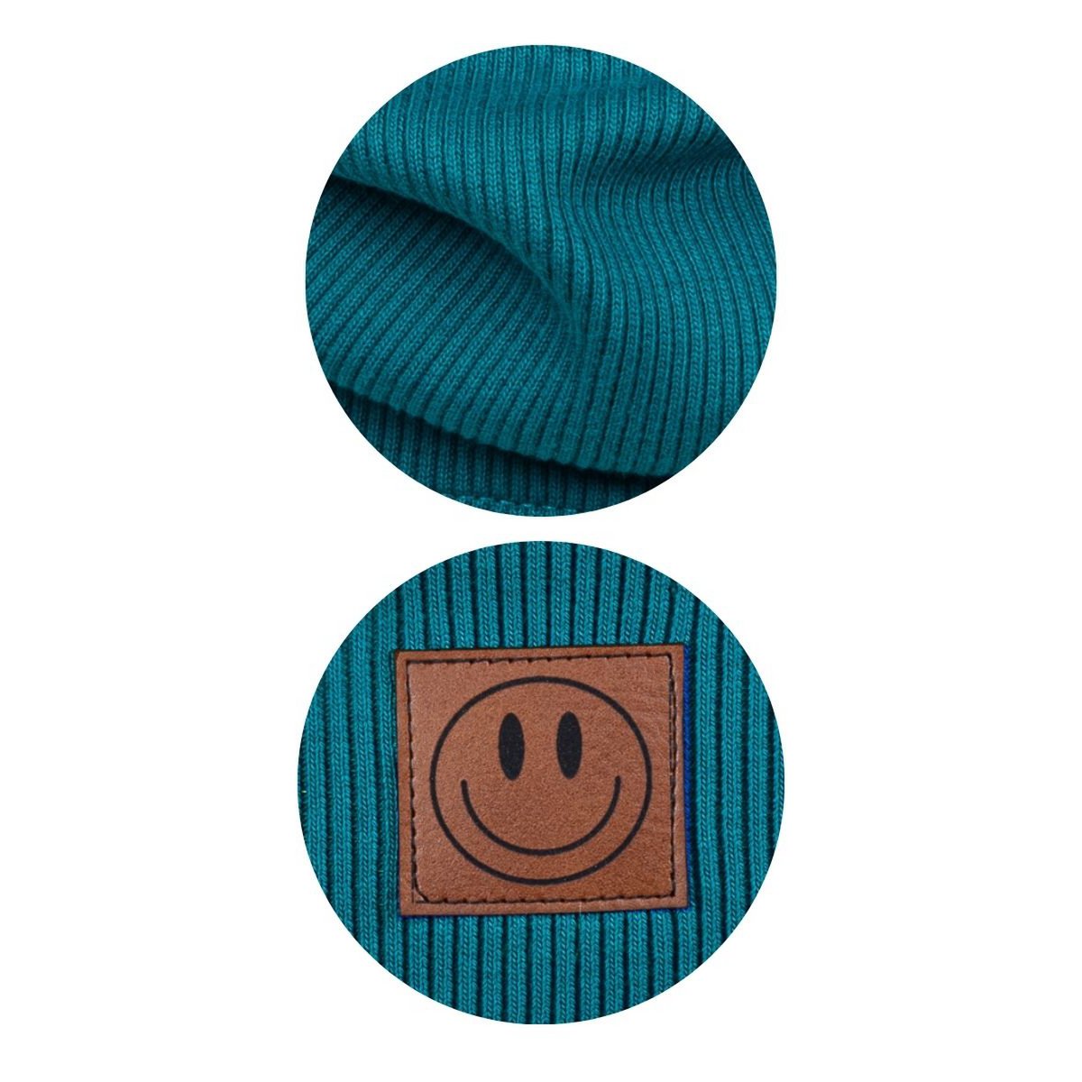 Set aus Mütze und Schal von SMILE – Baumwolle – Blaugrün