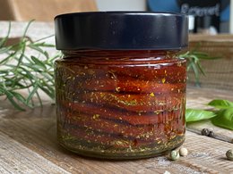 Tørrede tomater i olivenolie fra Santanyi Mallorca 0,1 kg