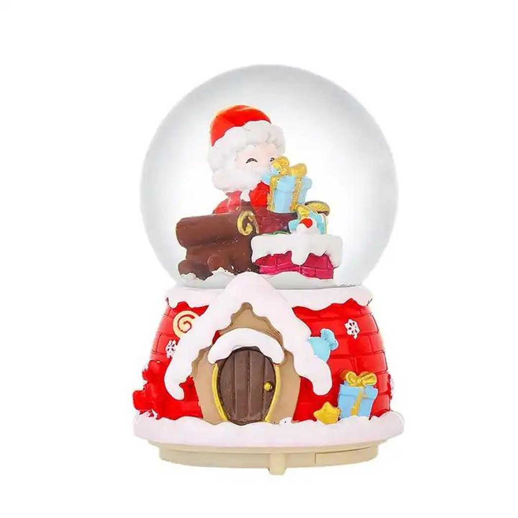 Santa Claus Snow Globe with Lights and Music Medium Size