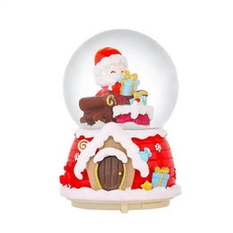 Santa Claus Snow Globe with Lights and Music Medium Size