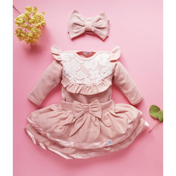 1726 skirt with a bow CHERRY