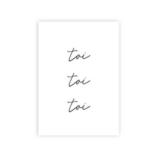 A6 Karte toi toi toi