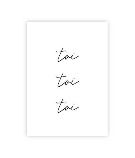 A6 Karte toi toi toi