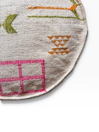 Coussin de sol - Ligne Colorée Ronde - Yalia
