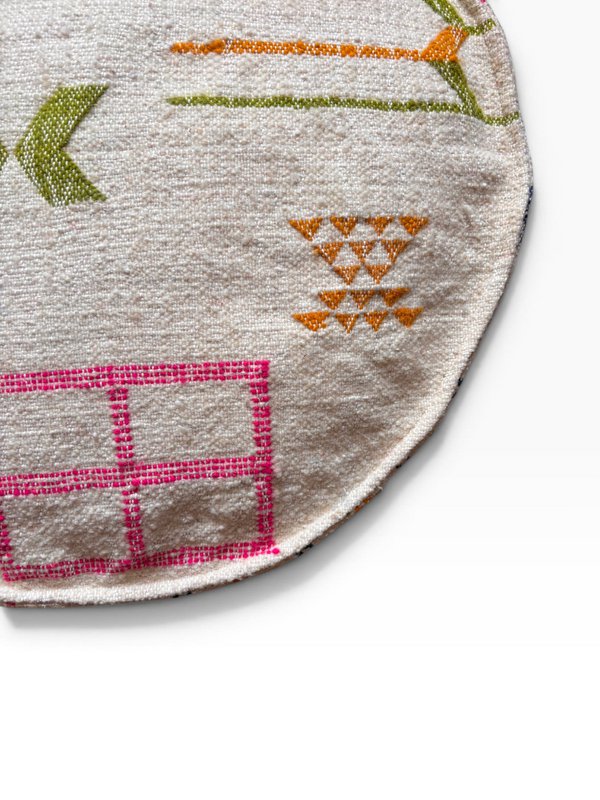 Coussin de sol - Ligne Colorée Ronde - Yalia
