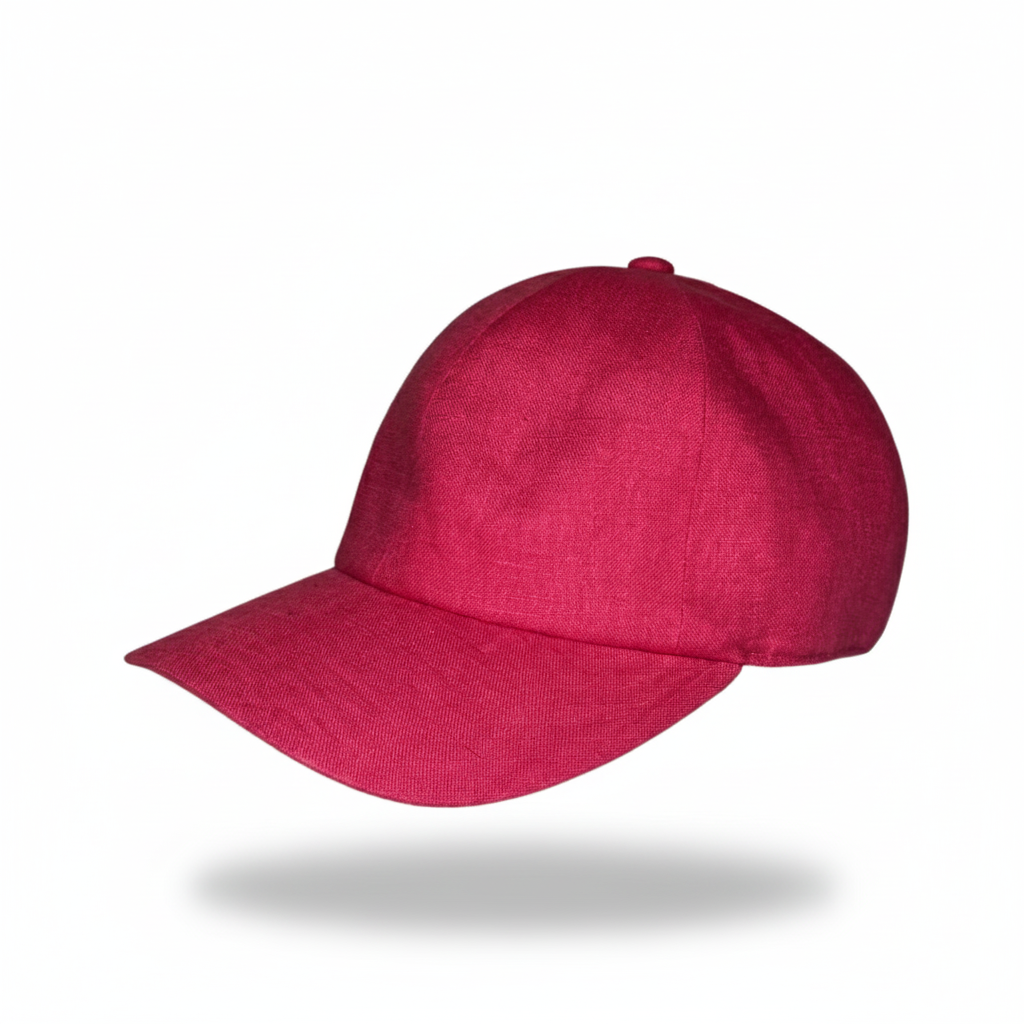 Roze linnen honkbalpet | Zachte minimalistische pet | Verklaringaccent