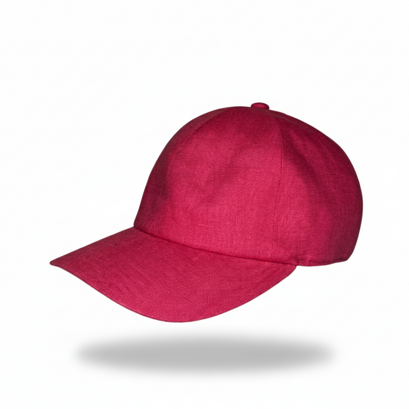 Gorra de béisbol de lino rosa | Gorra minimalista suave | Acento de declaración