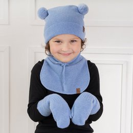 Babymuts voor kinderen, gebreid van merino en kasjmier