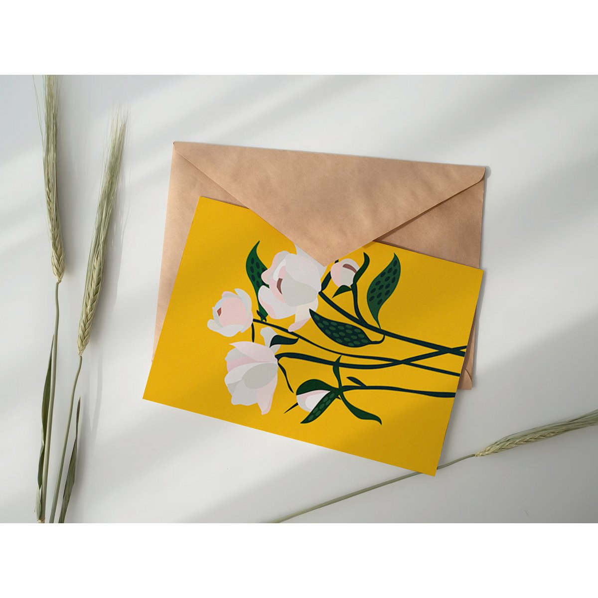 Floral Postcard - Peonies