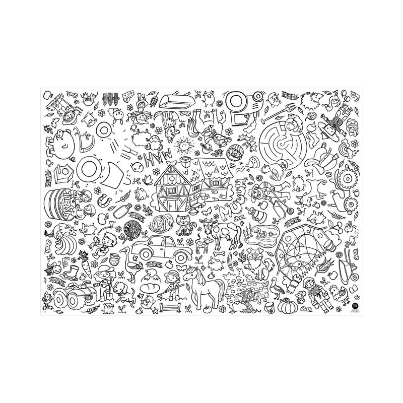 Ausmal-Tischdecke Motiv Bauernhof