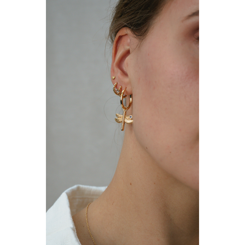 Morganite earring 14K gold plated