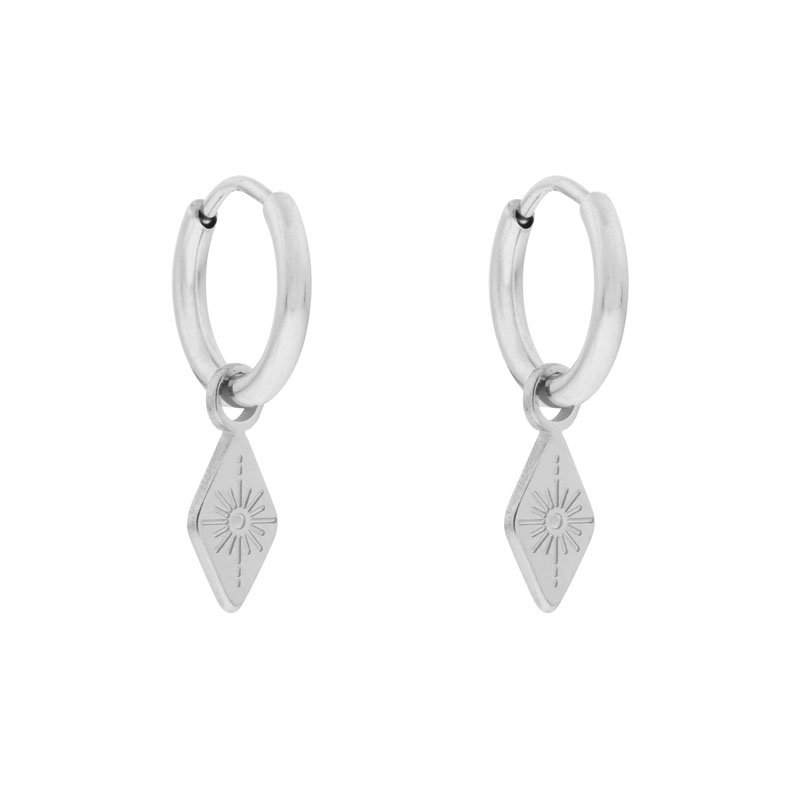 OORBELLEN MINIMALISTISCHE DIAMANT ZON
